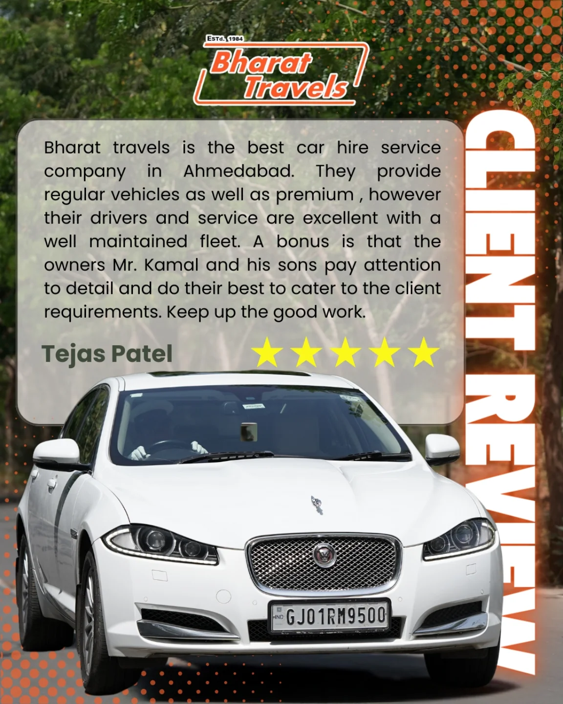 Jaguar car rental in Gujarat